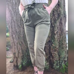 NEW Boutique Relaxed Jogger Tie Waist Casual Pant